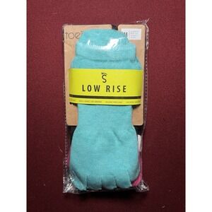 3 Pack TOESOX Low Rise Full Toe Size M {8.5-10.5}  Grip Socks Pilates Yoga ~ NWT
